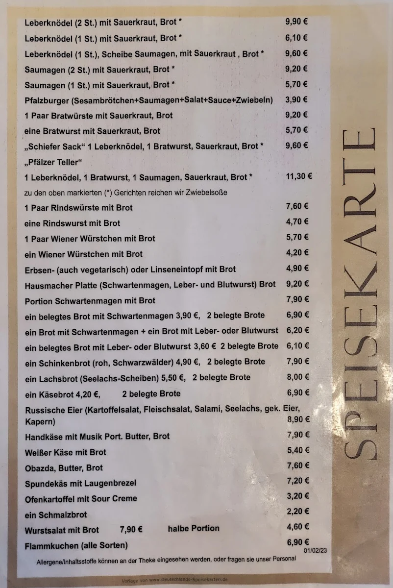 Speisekarte photo 5