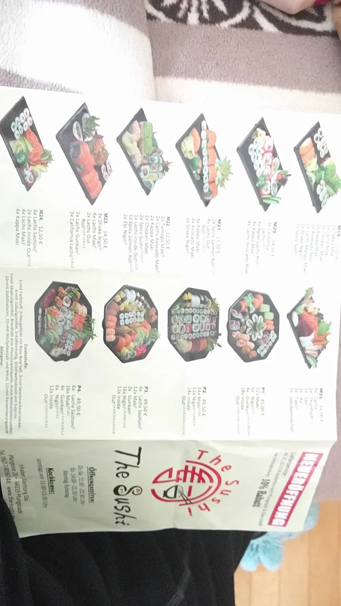 Speisekarte, The Sushi