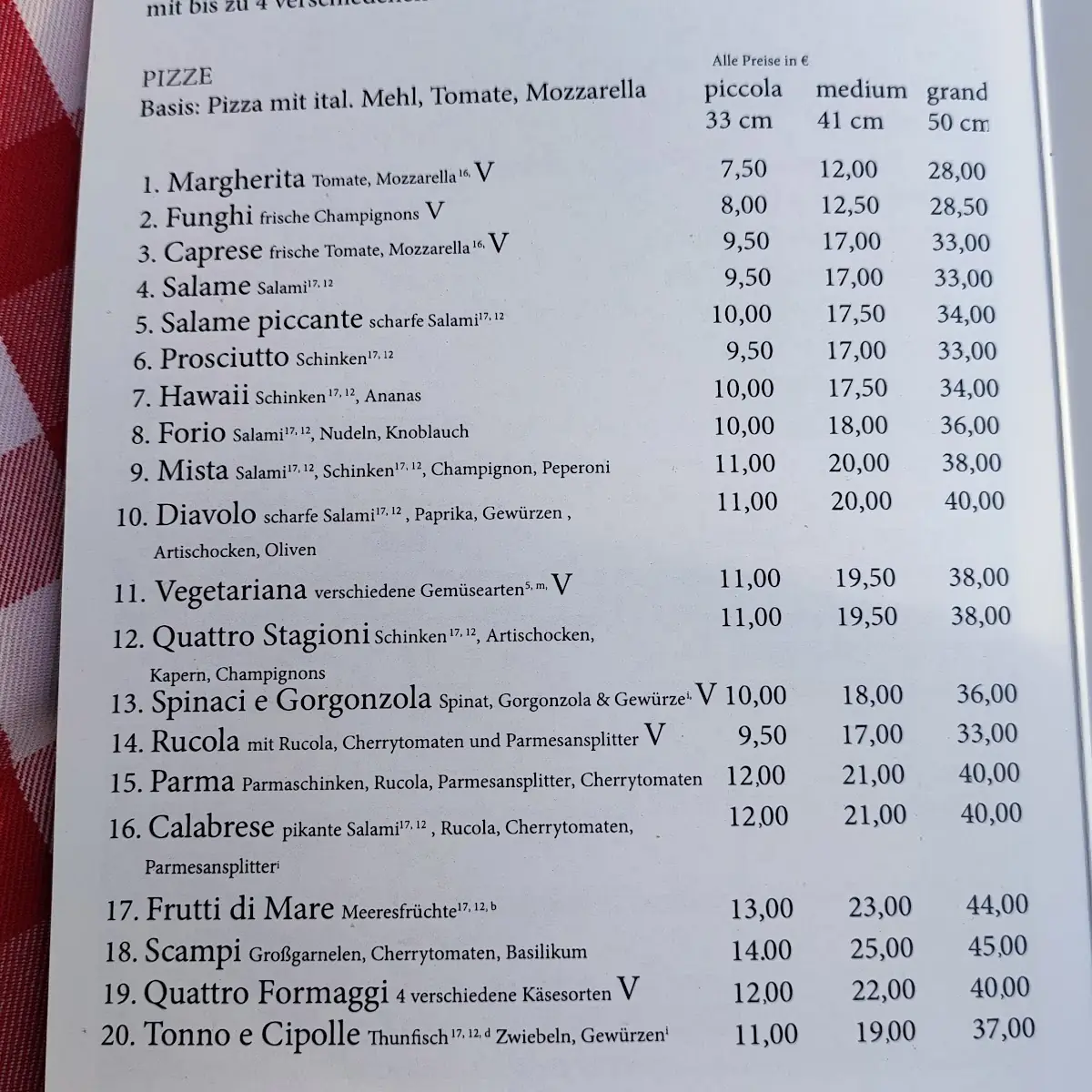Speisekarte photo 1