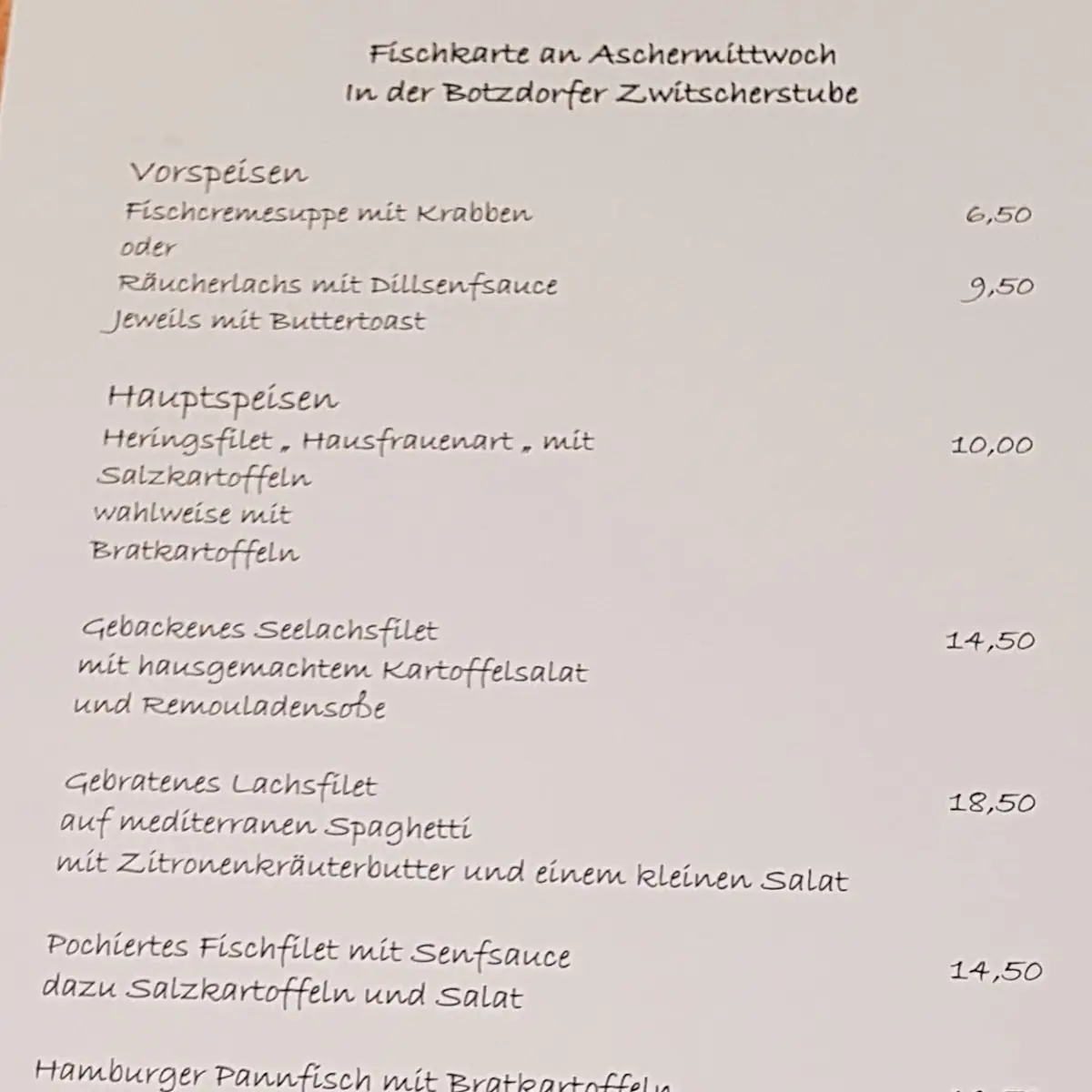 Speisekarte photo 2