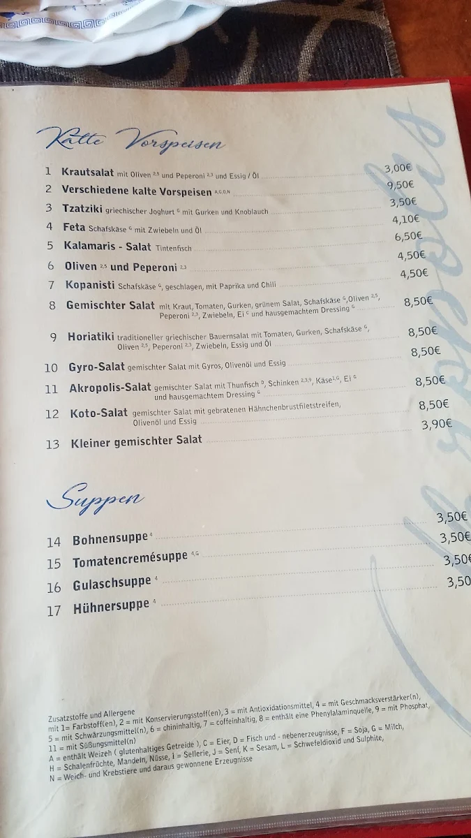 Speisekarte photo 1