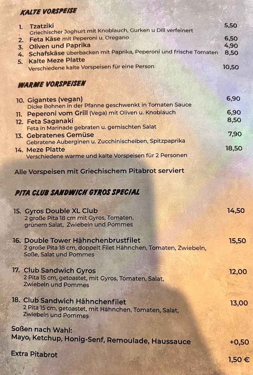 Speisekarte photo 1