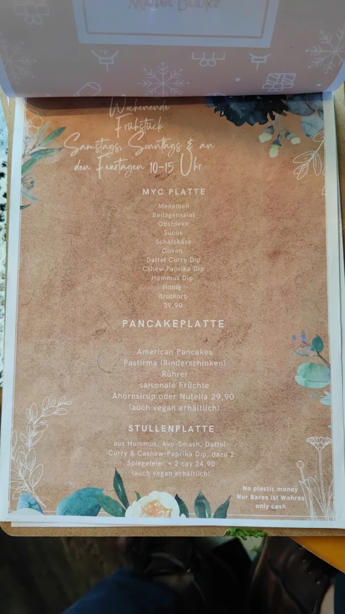 Speisekarte, Mellow Yellow Café