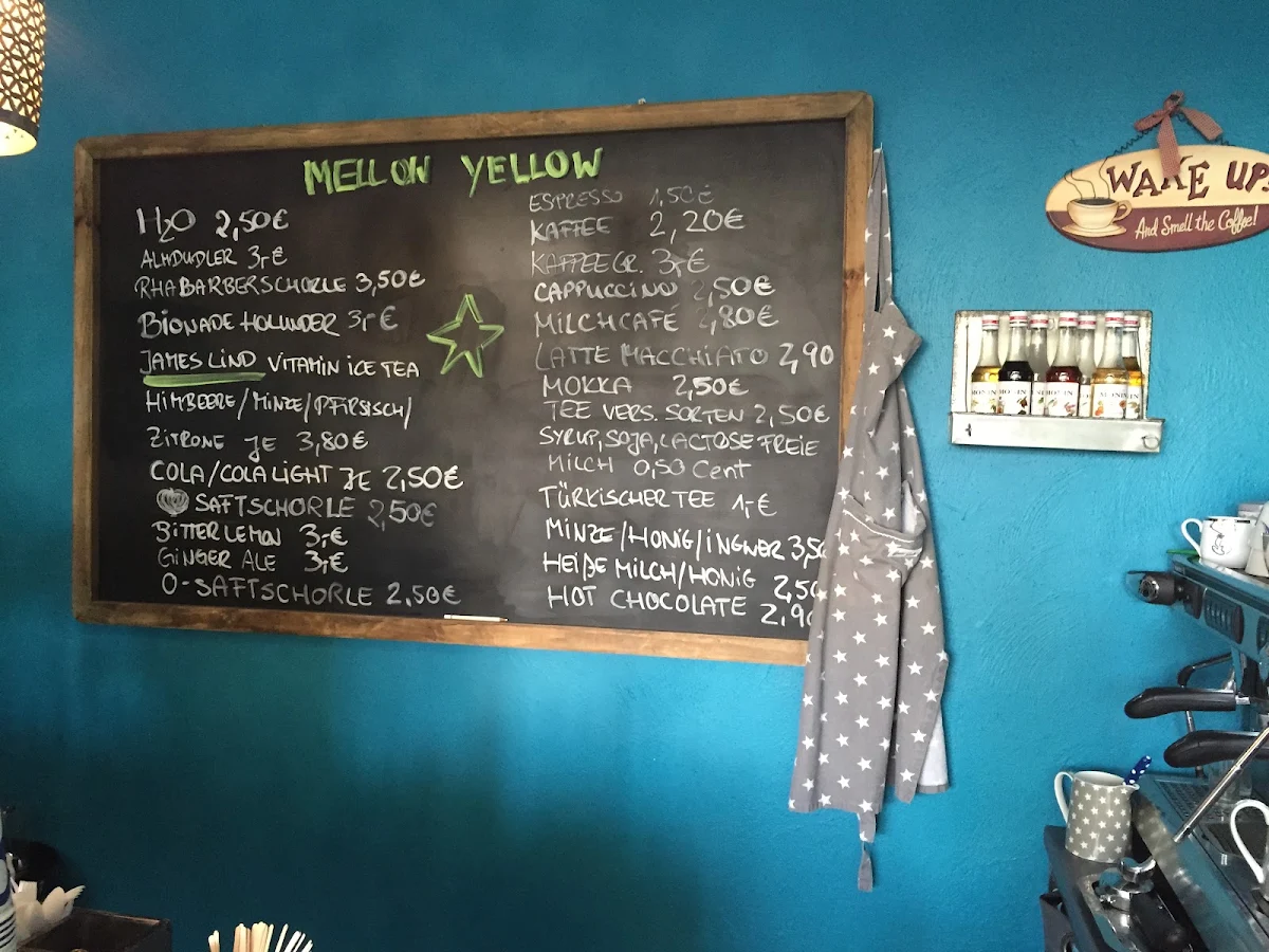 Speisekarte, Mellow Yellow Café