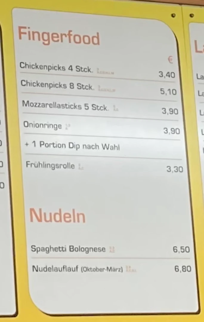 Speisekarte photo 2