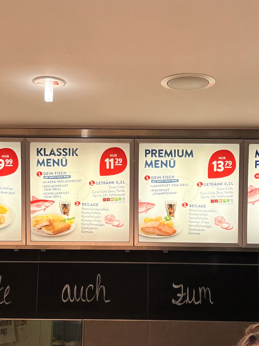 Speisekarte, NORDSEE Düsseldorf Hbf