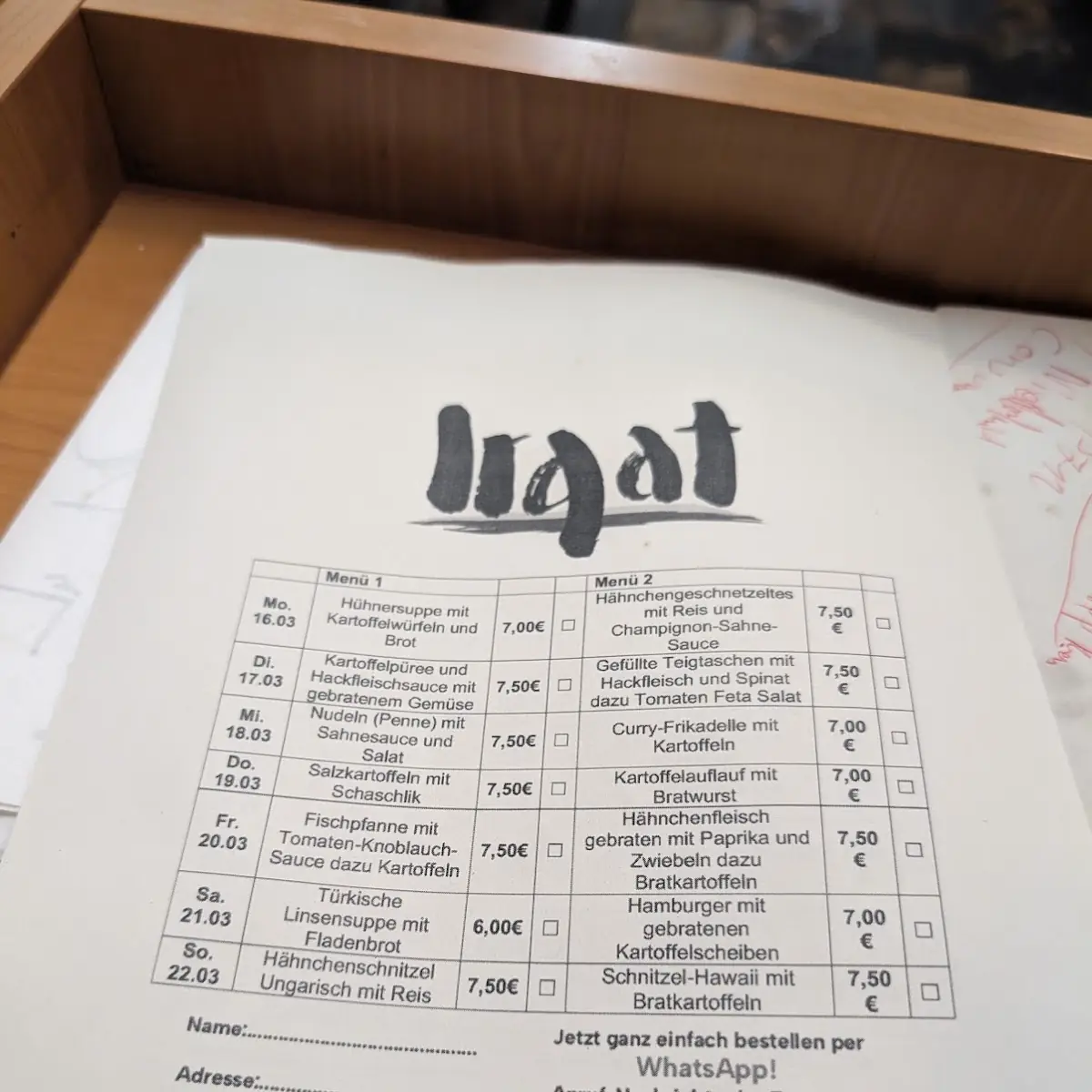 Speisekarte photo 2