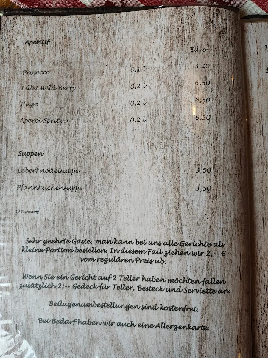 Speisekarte photo 3