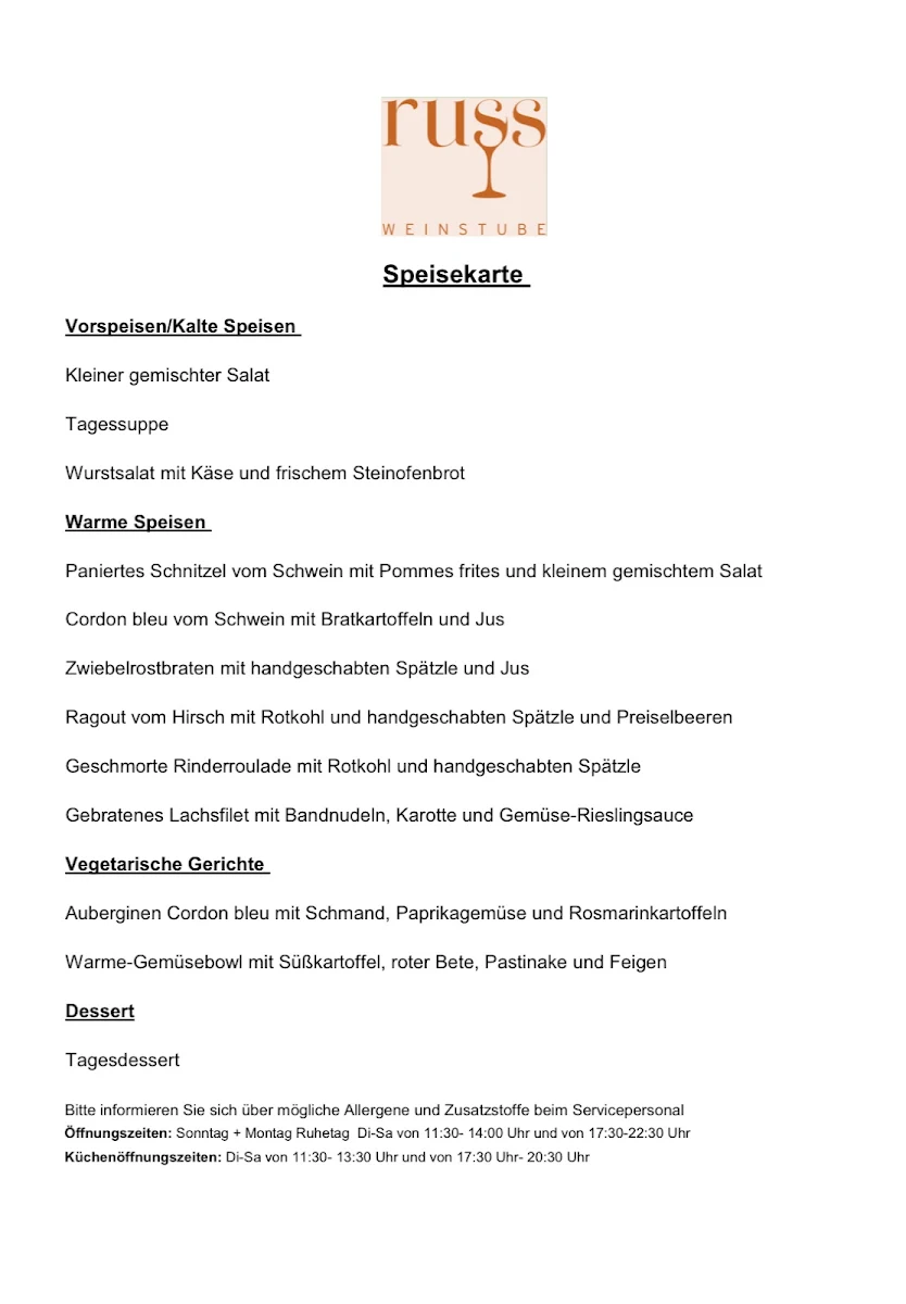 Speisekarte photo 2