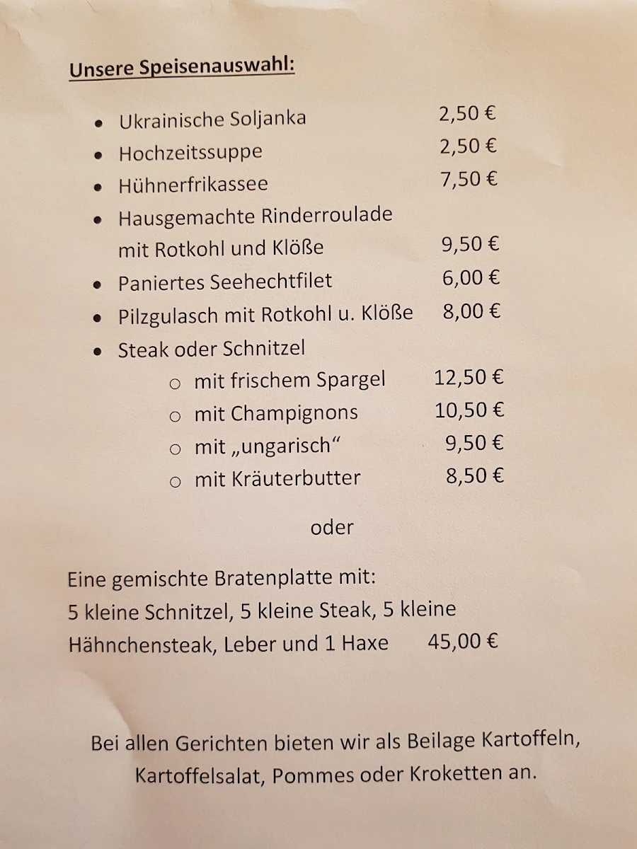 Speisekarte photo 1
