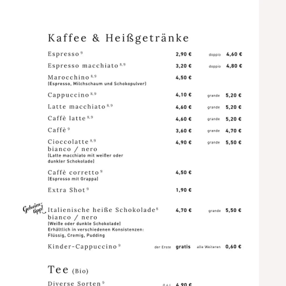 Speisekarte photo 1