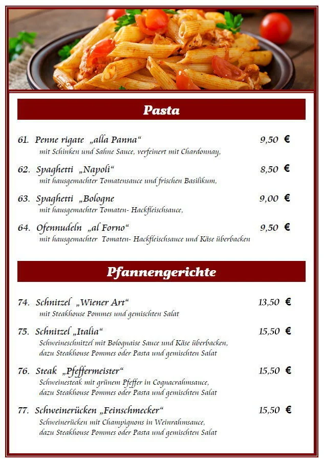 Speisekarte photo 2