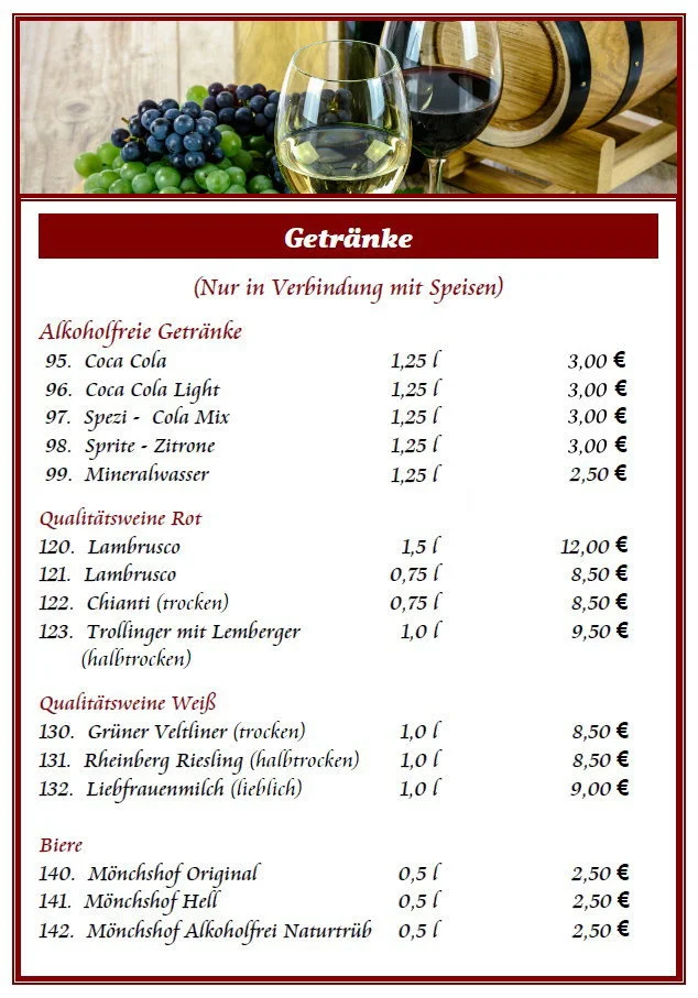 Speisekarte photo 4