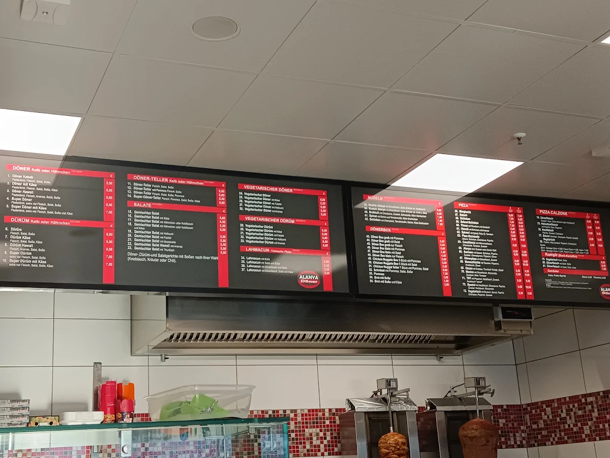 Speisekarte, Alanya Döner Simmel Center Bannewitz