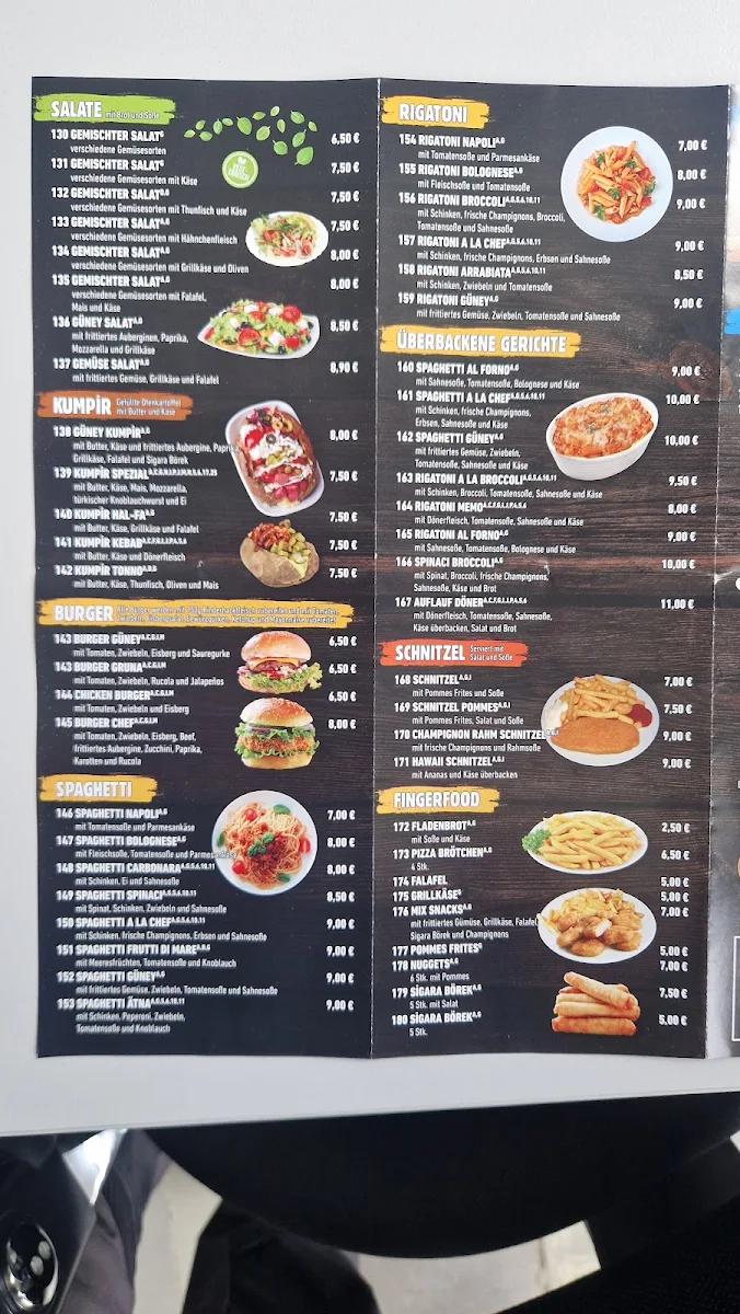 Speisekarte, Güney Kebab Haus