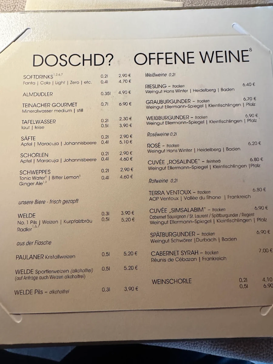Speisekarte photo 2