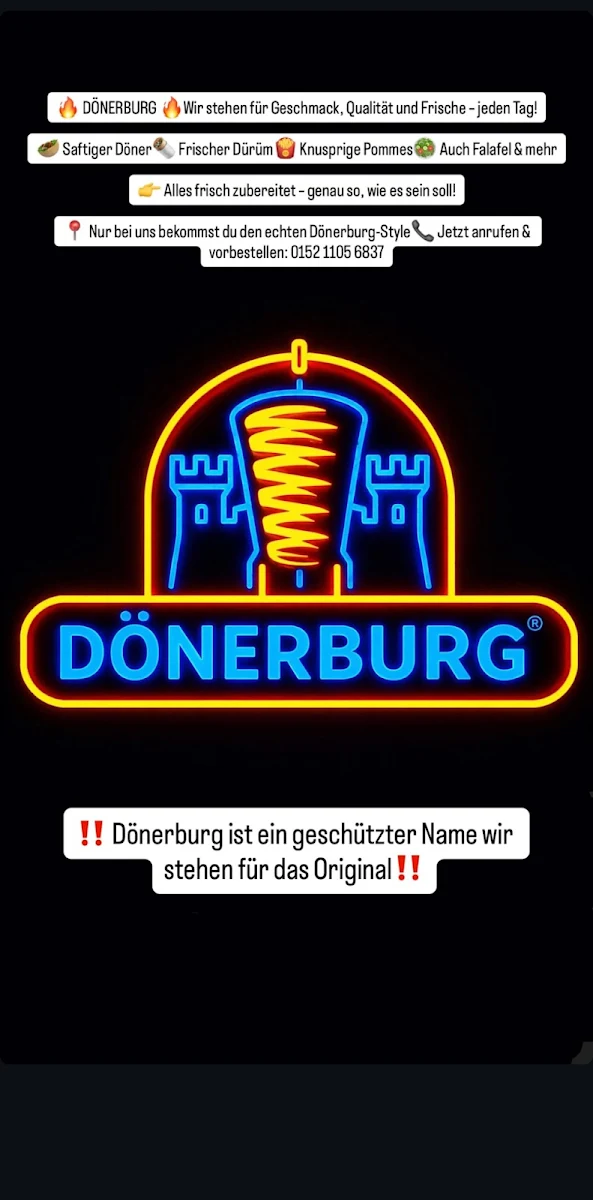 Speisekarte, Dönerburg