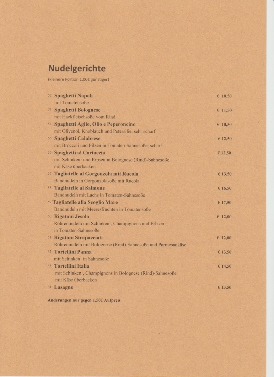 Speisekarte photo 2