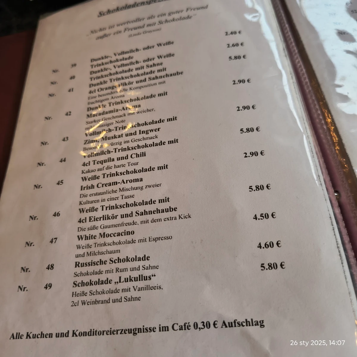 Speisekarte photo 1