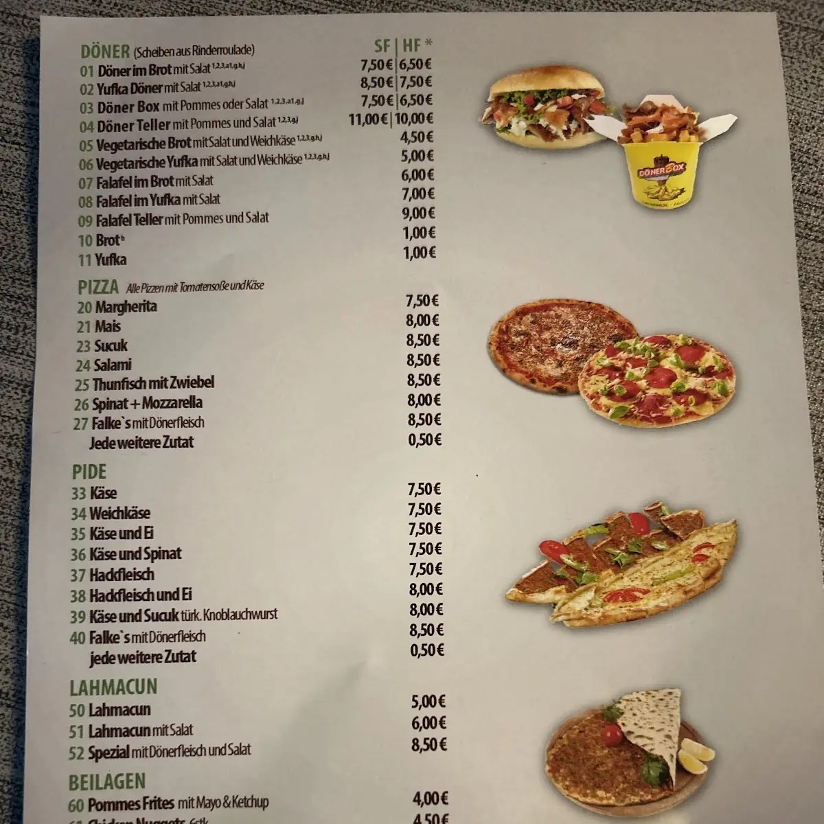 Speisekarte photo 2