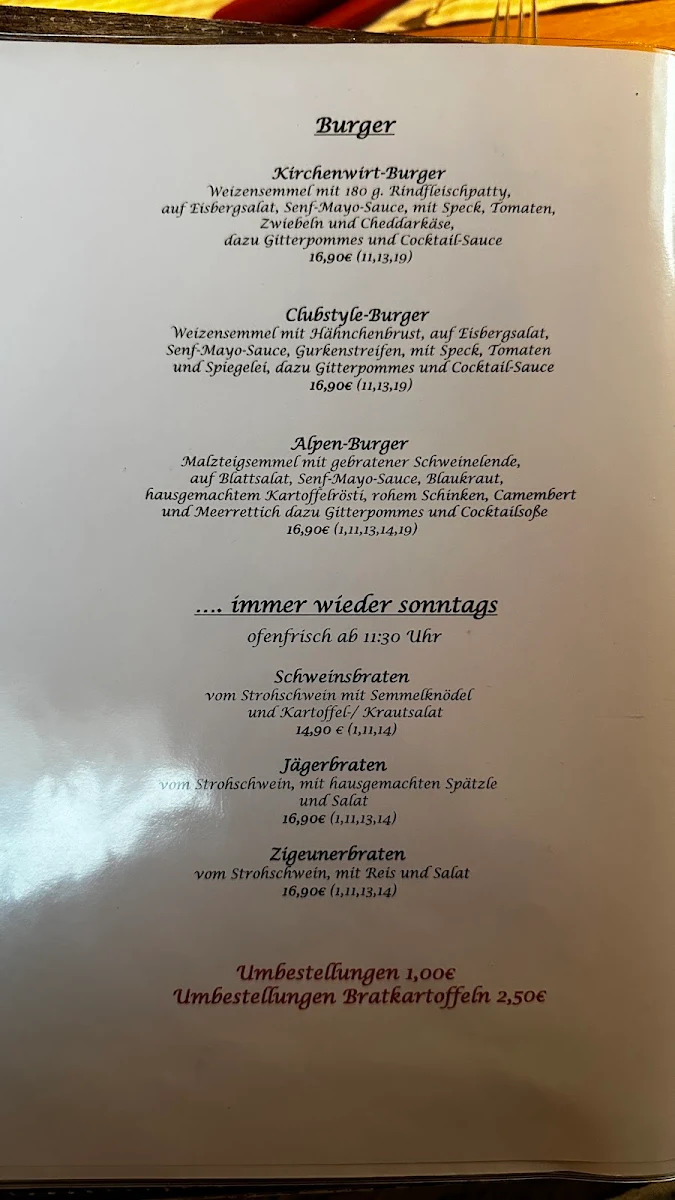 Speisekarte photo 2