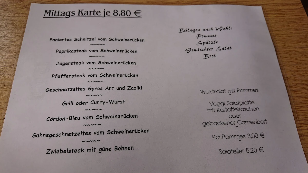 Speisekarte photo 1