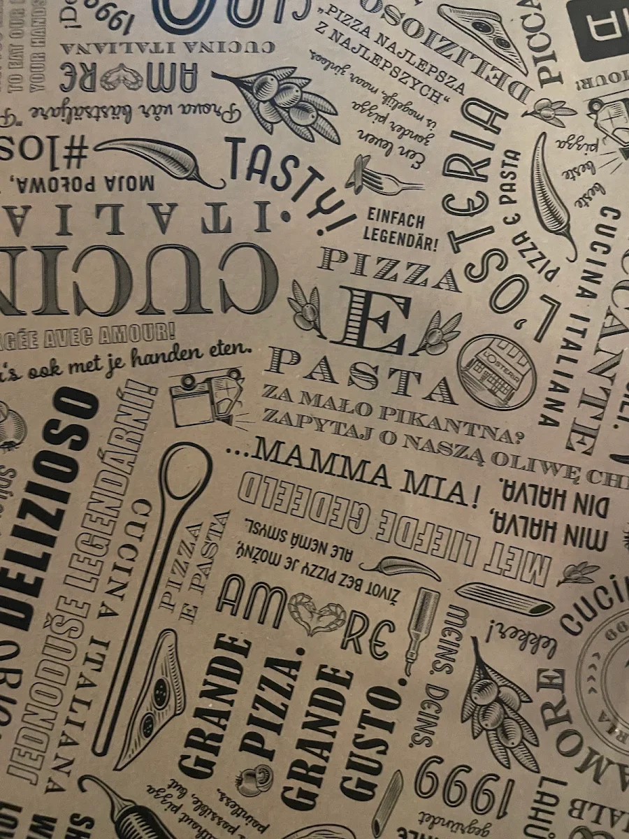 Speisekarte, L'Osteria Kassel