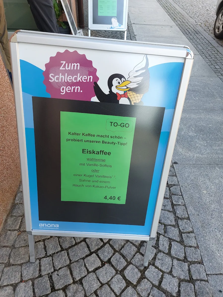 Speisekarte, Eiscafé Alice