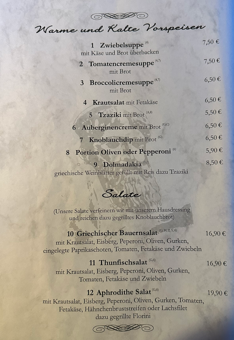 Speisekarte photo 1