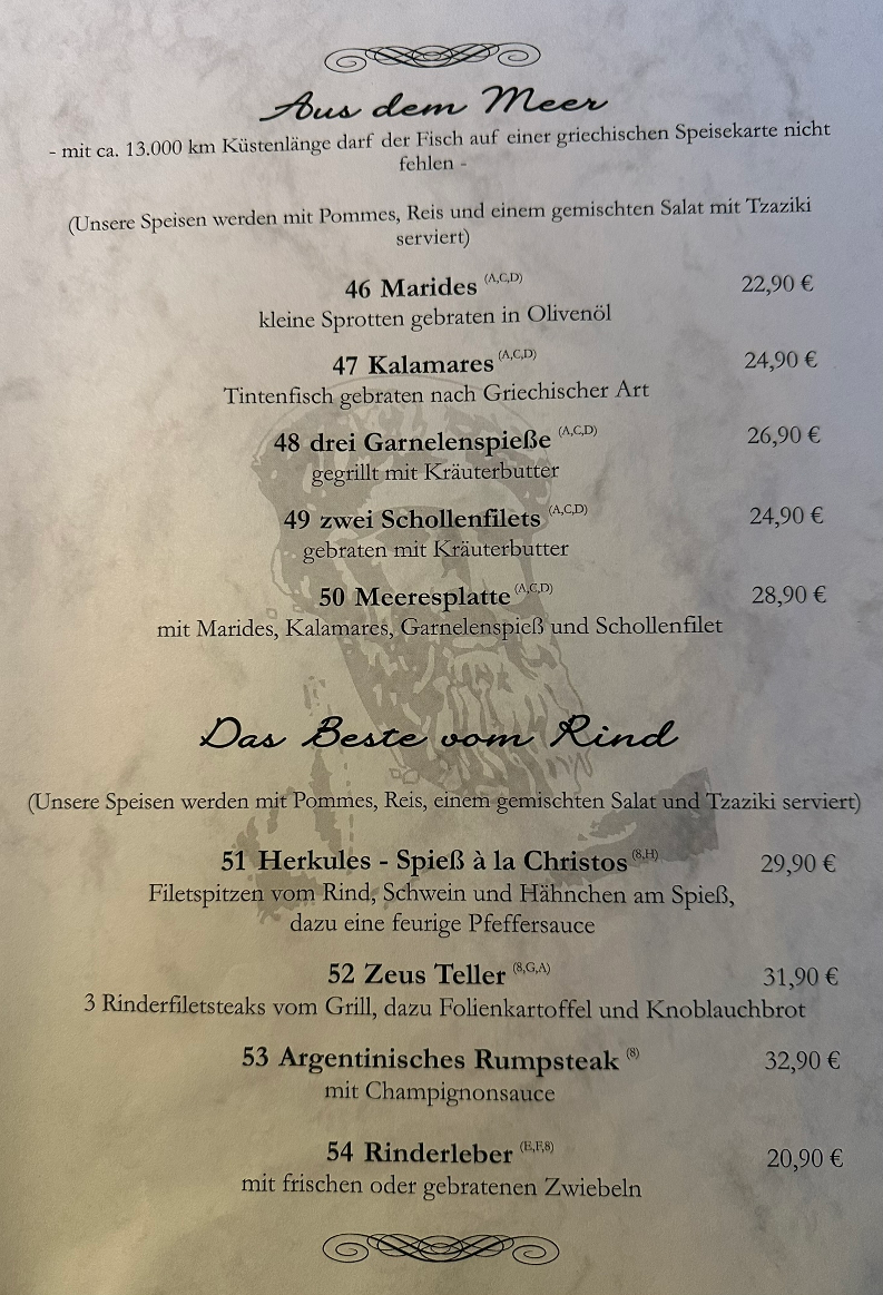 Speisekarte photo 3