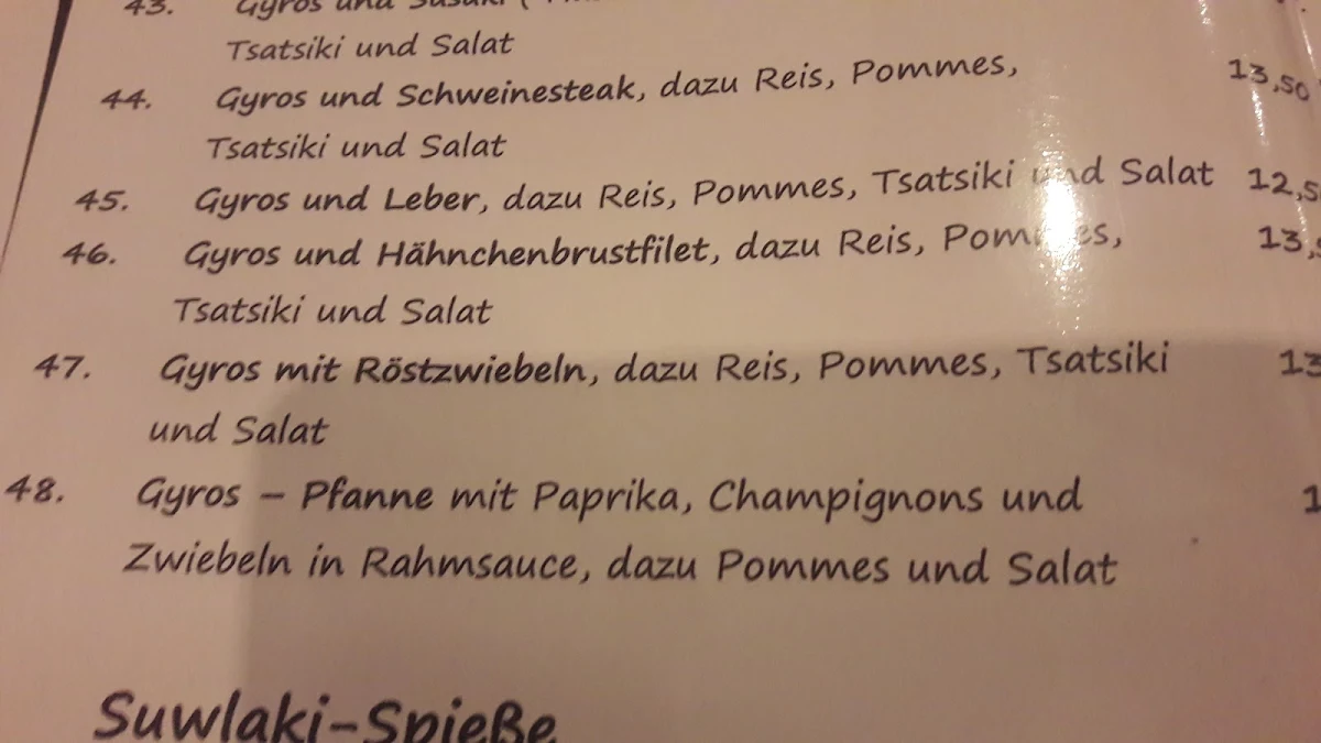 Speisekarte photo 2