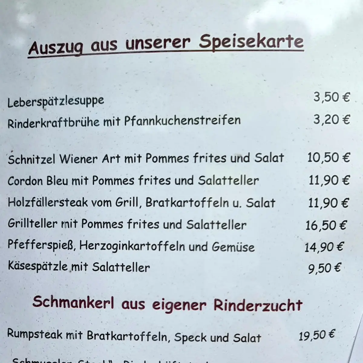Speisekarte photo 3