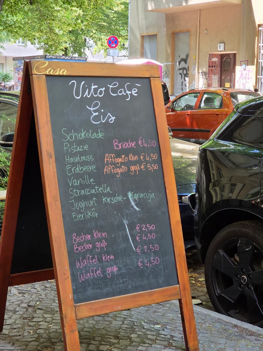 Speisekarte, Vito Café