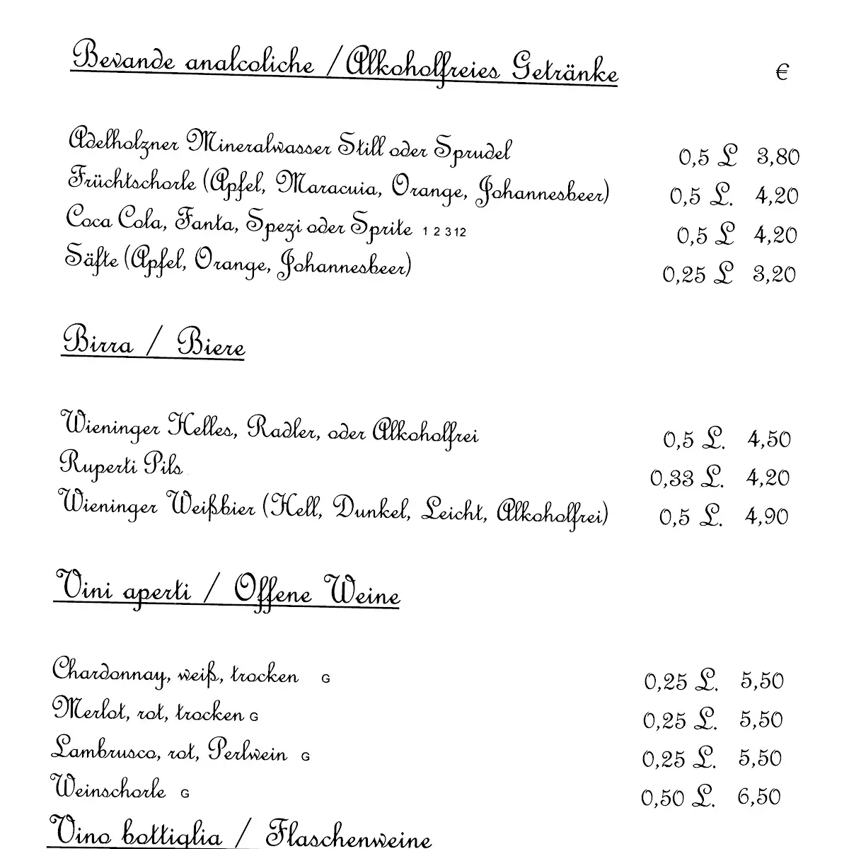 Speisekarte photo 1
