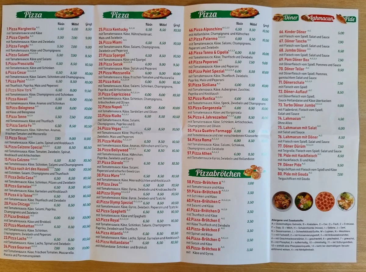 Speisekarte, ALPACHINO Italian Food