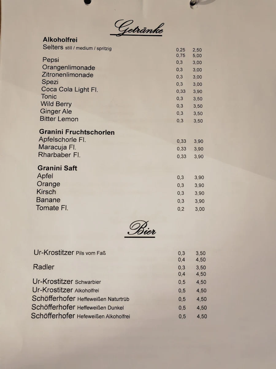 Speisekarte photo 1