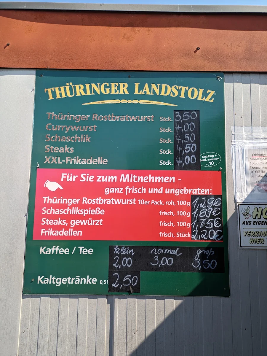 Speisekarte, Rennsteiggrill