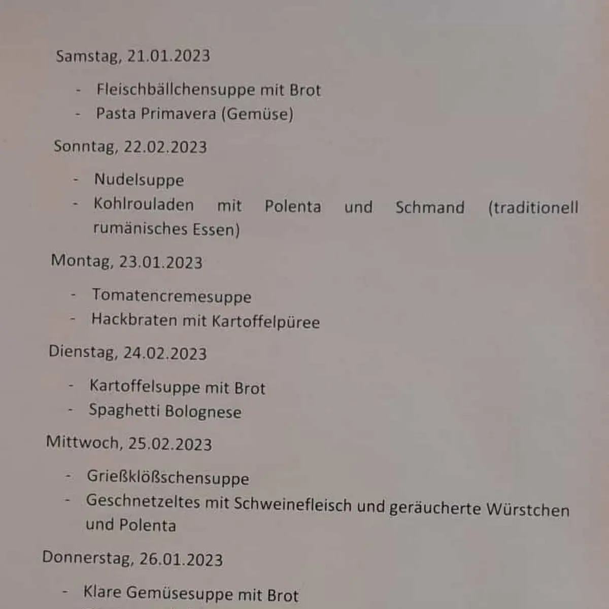 Speisekarte photo 2