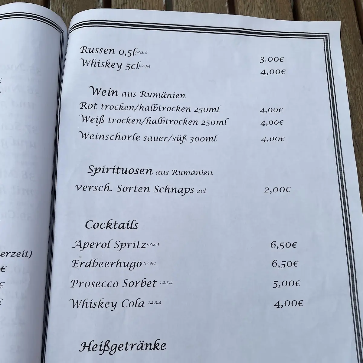 Speisekarte photo 4