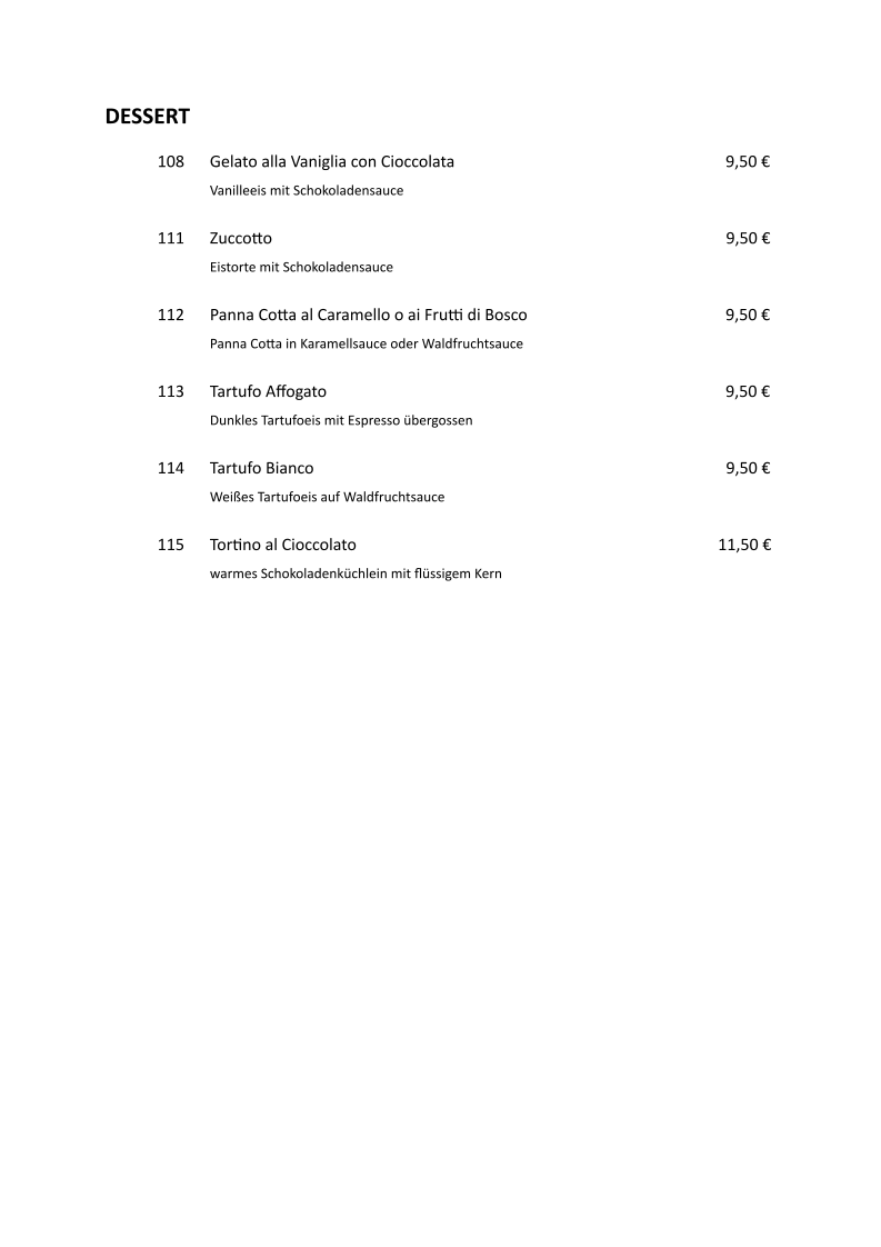 Speisekarte photo 9