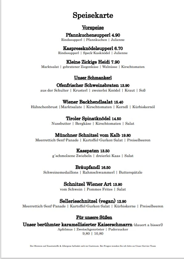 Speisekarte photo 4