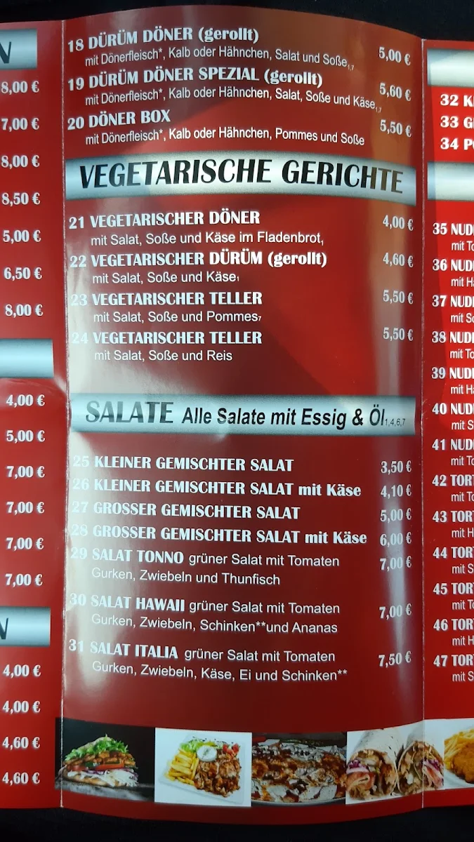 Speisekarte, ADANA Dürüm Haus