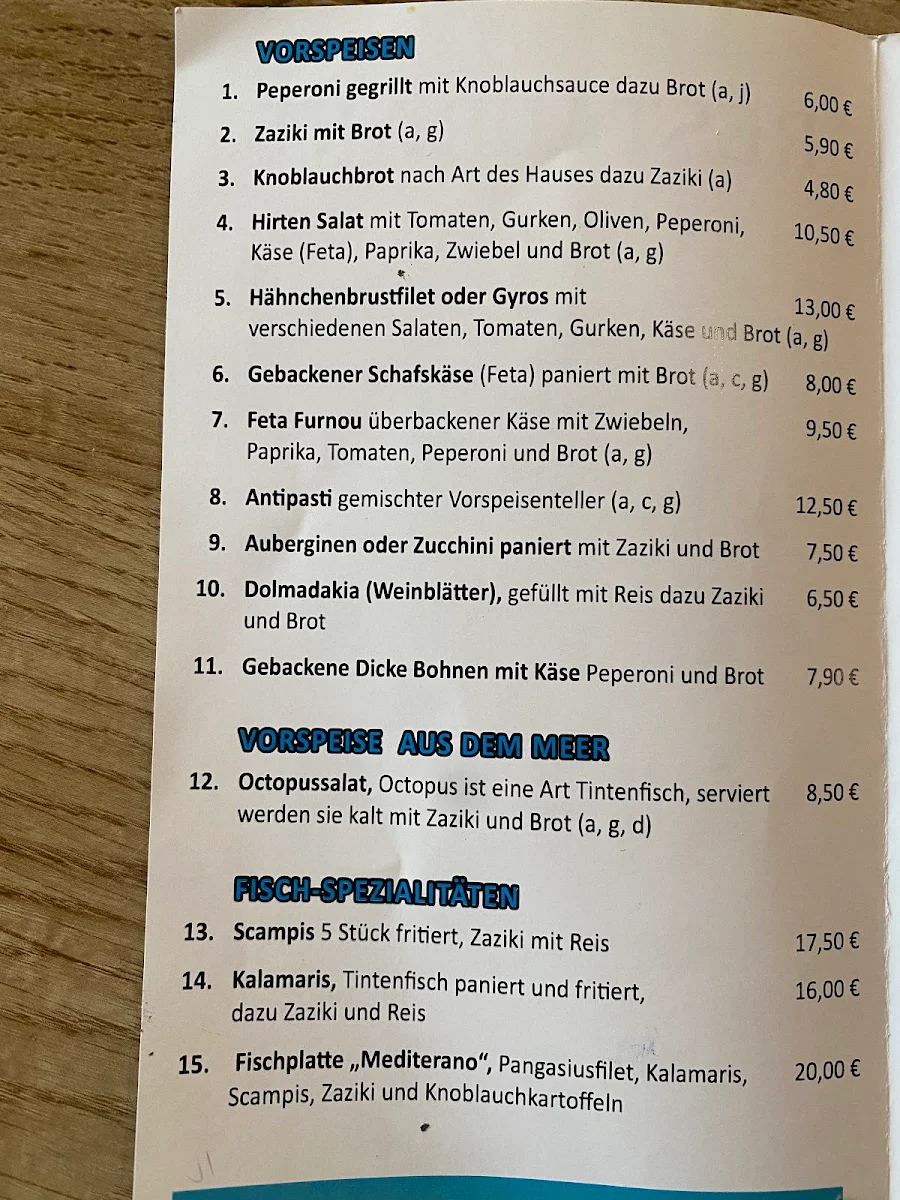 Speisekarte photo 1