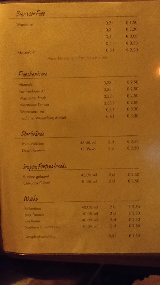 Speisekarte photo 2