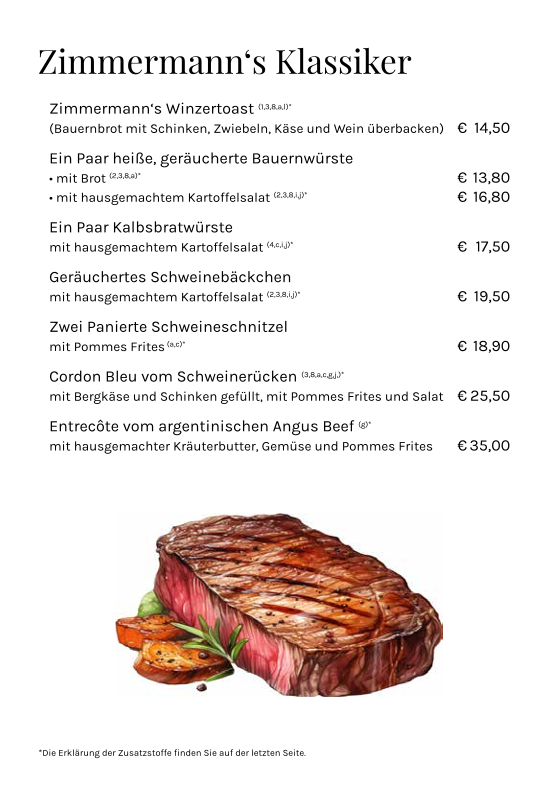 Speisekarte photo 1