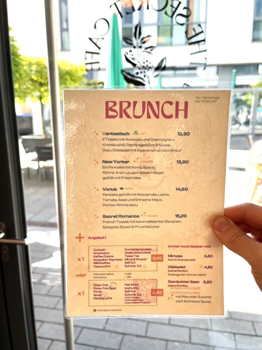 Speisekarte, The Secret Café