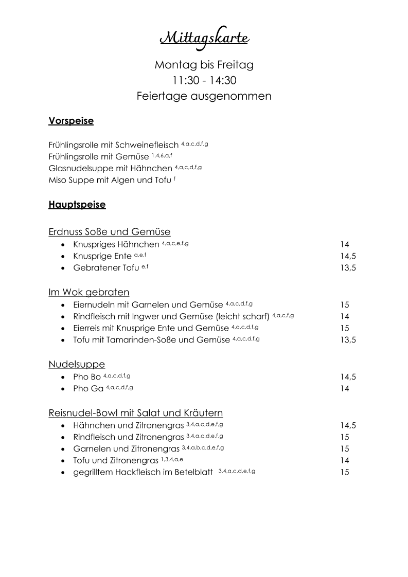 Speisekarte photo 1