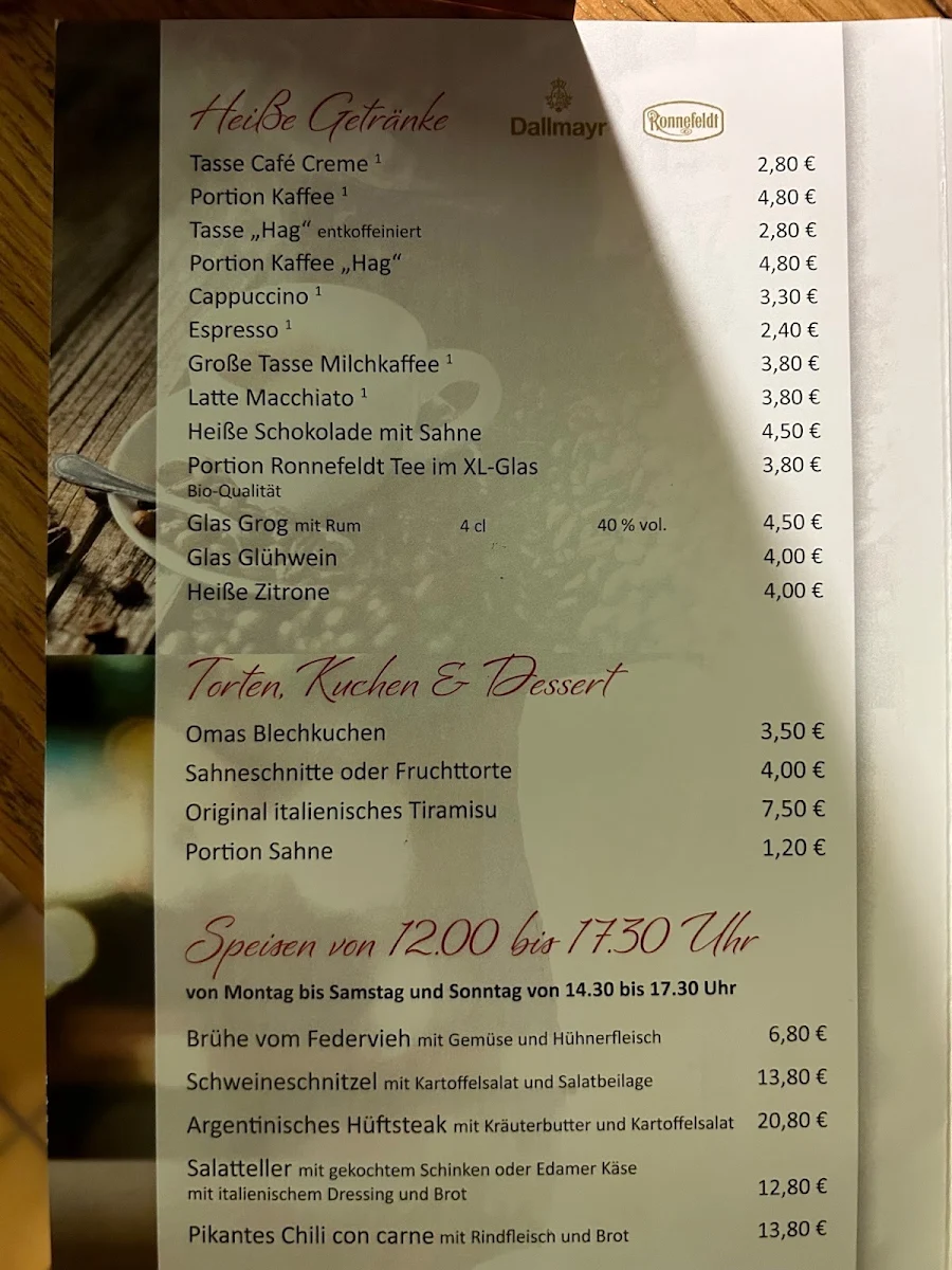 Speisekarte photo 2