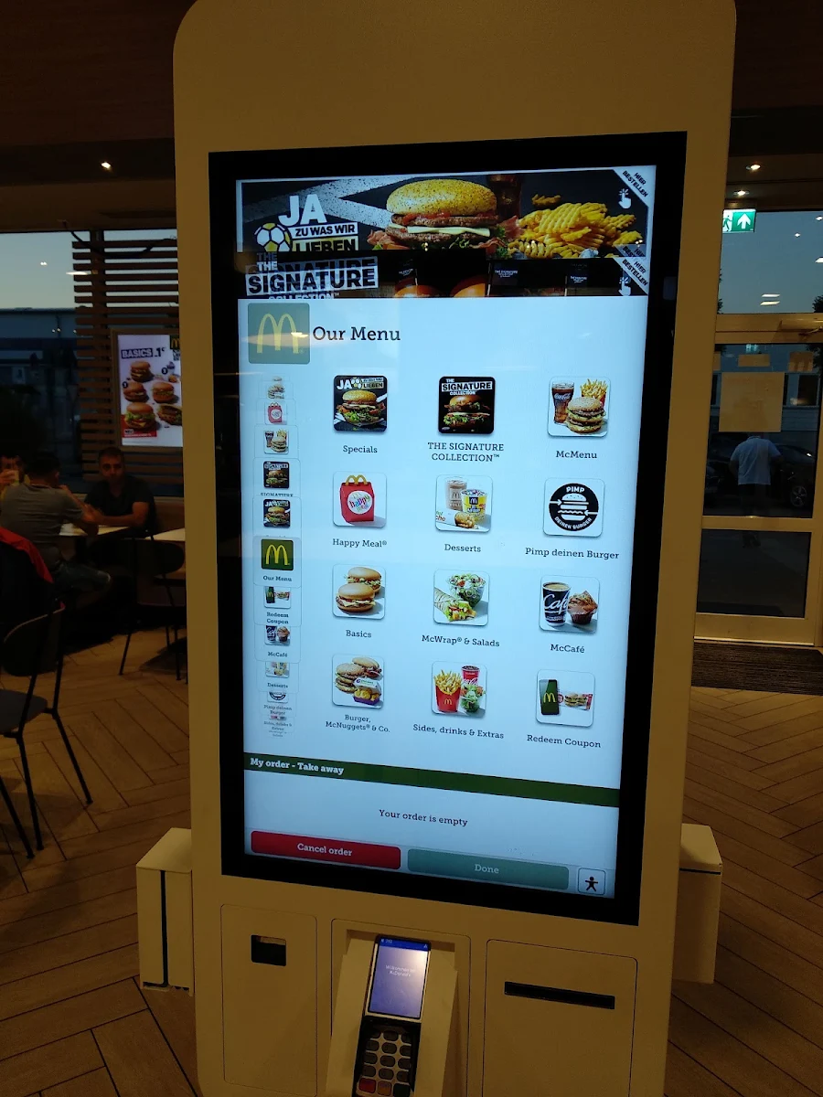 Speisekarte, McDonald's