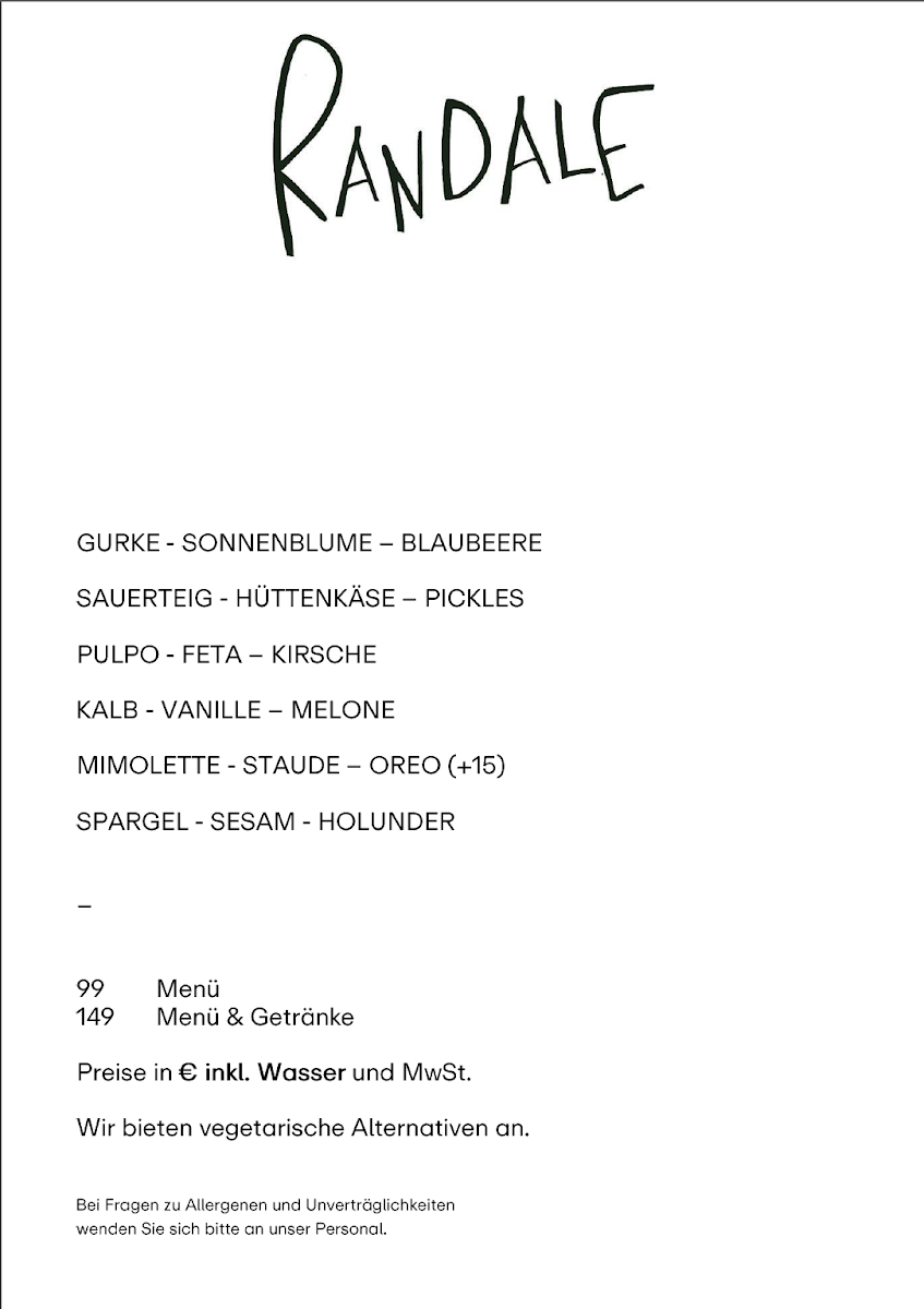 Speisekarte photo 1